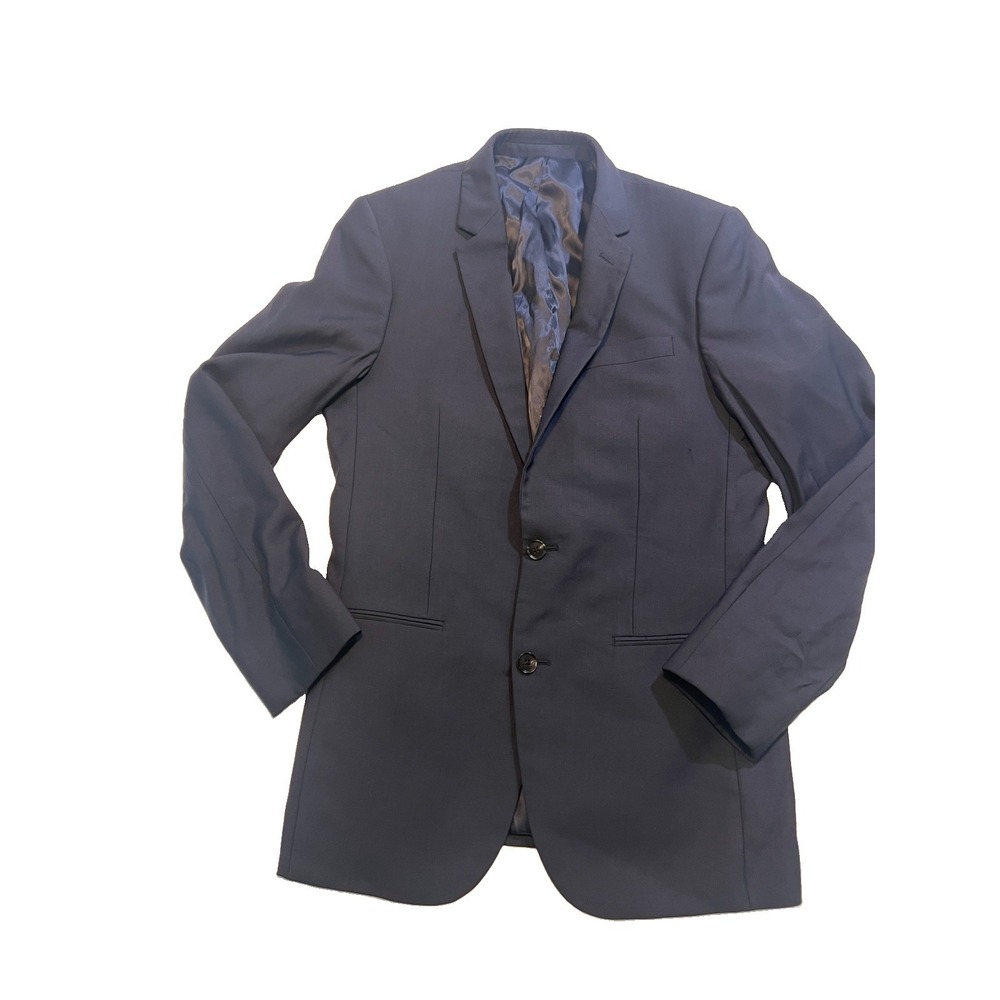 The Blk Tux Tollegno 1900 Black Blazer Jacket Sport Coat Merino Wool Size 38L